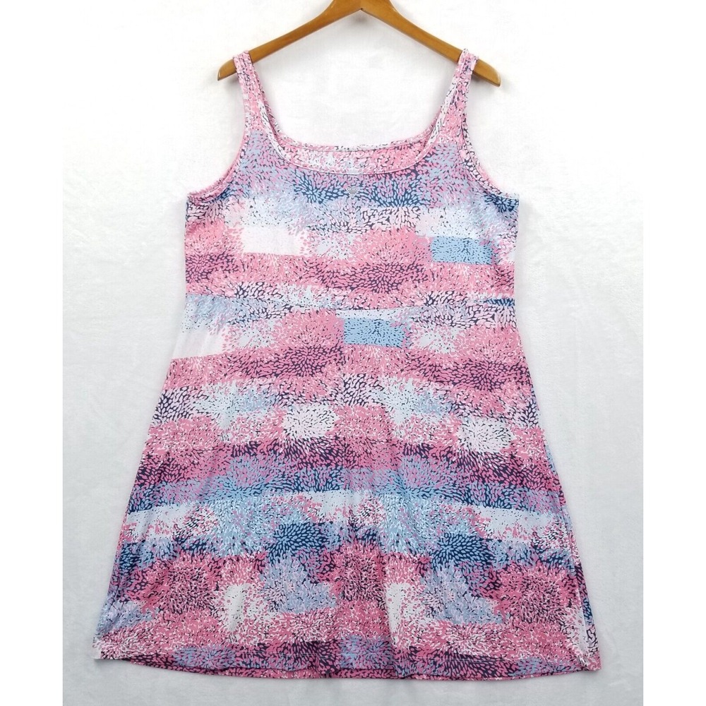 Columbia Dress Women 1X Multicolor‎ Floral PFG Omni Freeze Cooling Empire Tank